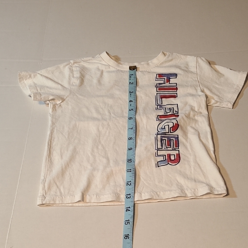 Tommy Hilfiger Stylish Casual White Short Sleeve Tee Kids Unisex Size 4 EUC - Picture 7 of 9